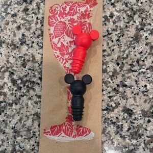 Mickey Mouse Wine Bottle Stoppers - Red and Black